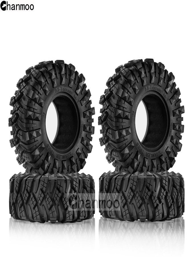 Chanmoo 1.9 Crawler Tires RC Soft Rubber Mud Slingers Tyres For 1/10 Scale RC Rock Crawler Car Traxxas TRX4 Axial SCX10 II RC4WD D90 D110 TF2 Tamiya CC01 Gen8 1.9 inch Beadlock Wheels Rims 4PCS - Image 3